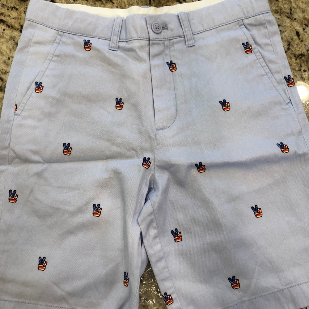 J. Crew boys Shorts Peace Sign size 10 NWT